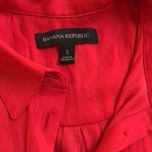 Banana Republic Red Sleeveless Blouse